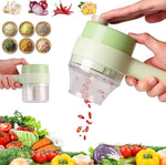 4-in-1 Handheld Electric Vegetable Cutter & Food Chopper Set