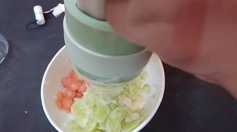 4-in-1 Handheld Electric Vegetable Cutter & Food Chopper Set