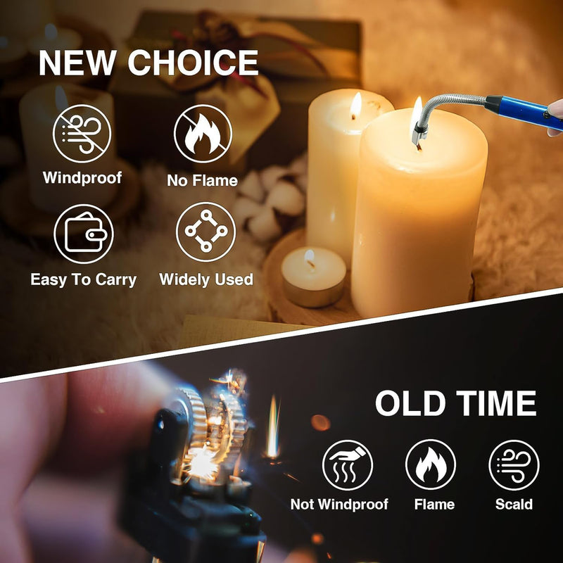 USB Rechargeable Flexible ARC Lighter for Kitchen & Home|No More Fuel (1 Pc)